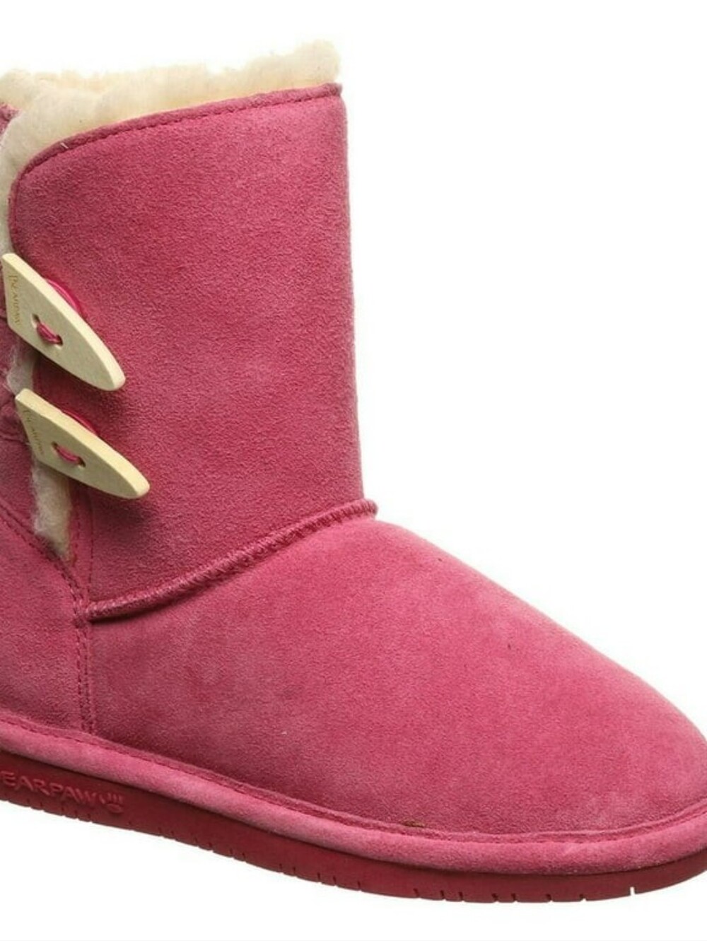 Bearpaw Abigail Pink Leather Youth Winter Boots 4 Youth 5.5 Womens